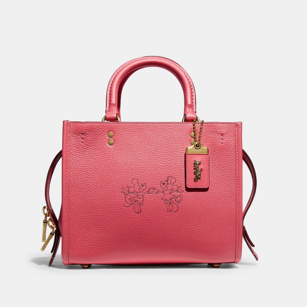 NEW!💕Disney X Coach Rogue 25 With Mickey Mouse And Minnie Mouse